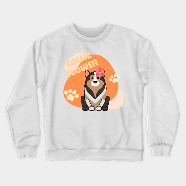 Collie Flower Rough Collie Dog Crewneck Sweatshirt by LoveofDog